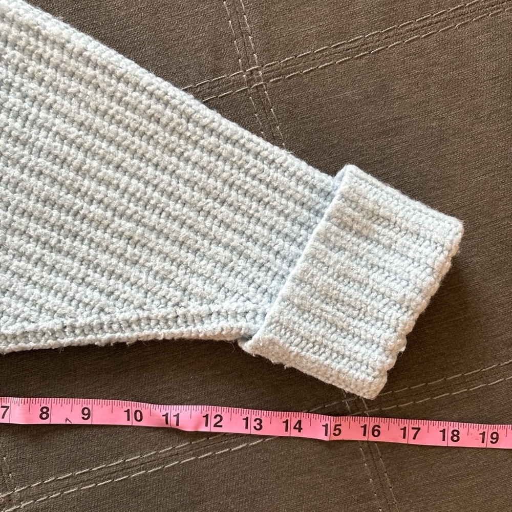 MAEVE by Anthropologie Light Blue Cowl Neck wool alpaca nylon  blend Sweater. L - Picture 6 of 8